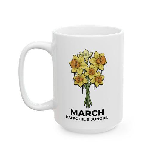 March Birth flowers Mug | Daffodil and Jonquil Mug