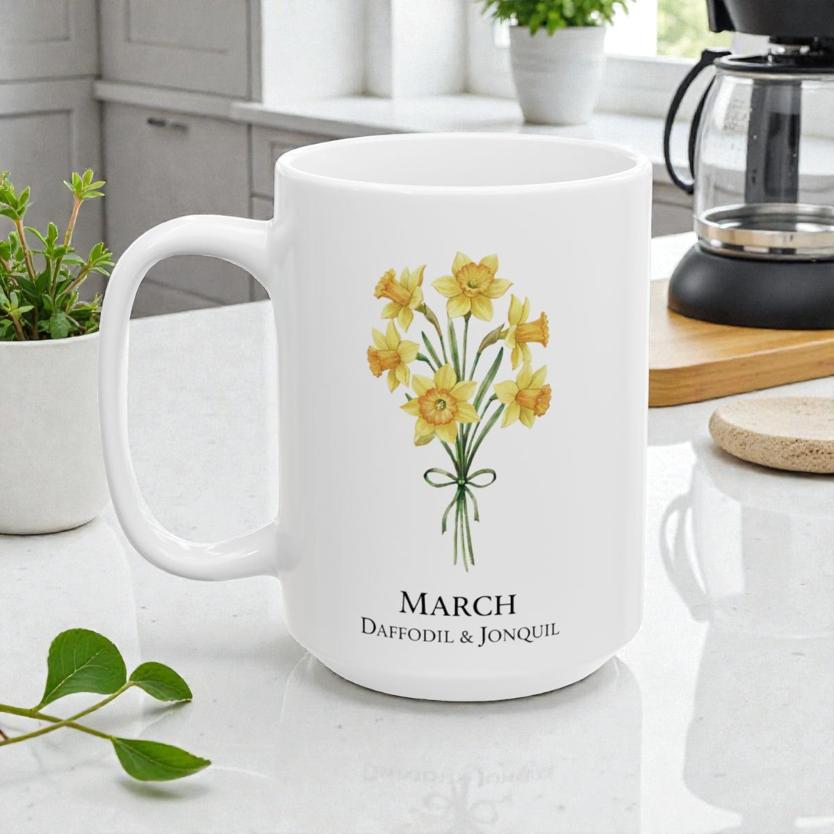 March Birth flowers Mug | Daffodil and Jonquil Mug
